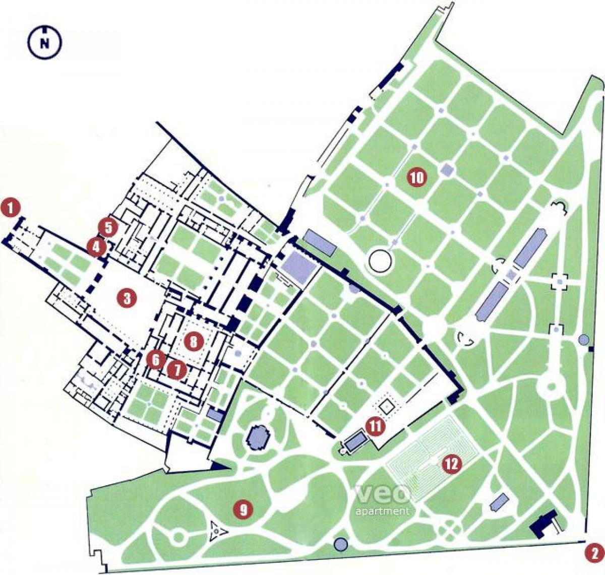 alcazar Севиља мапа