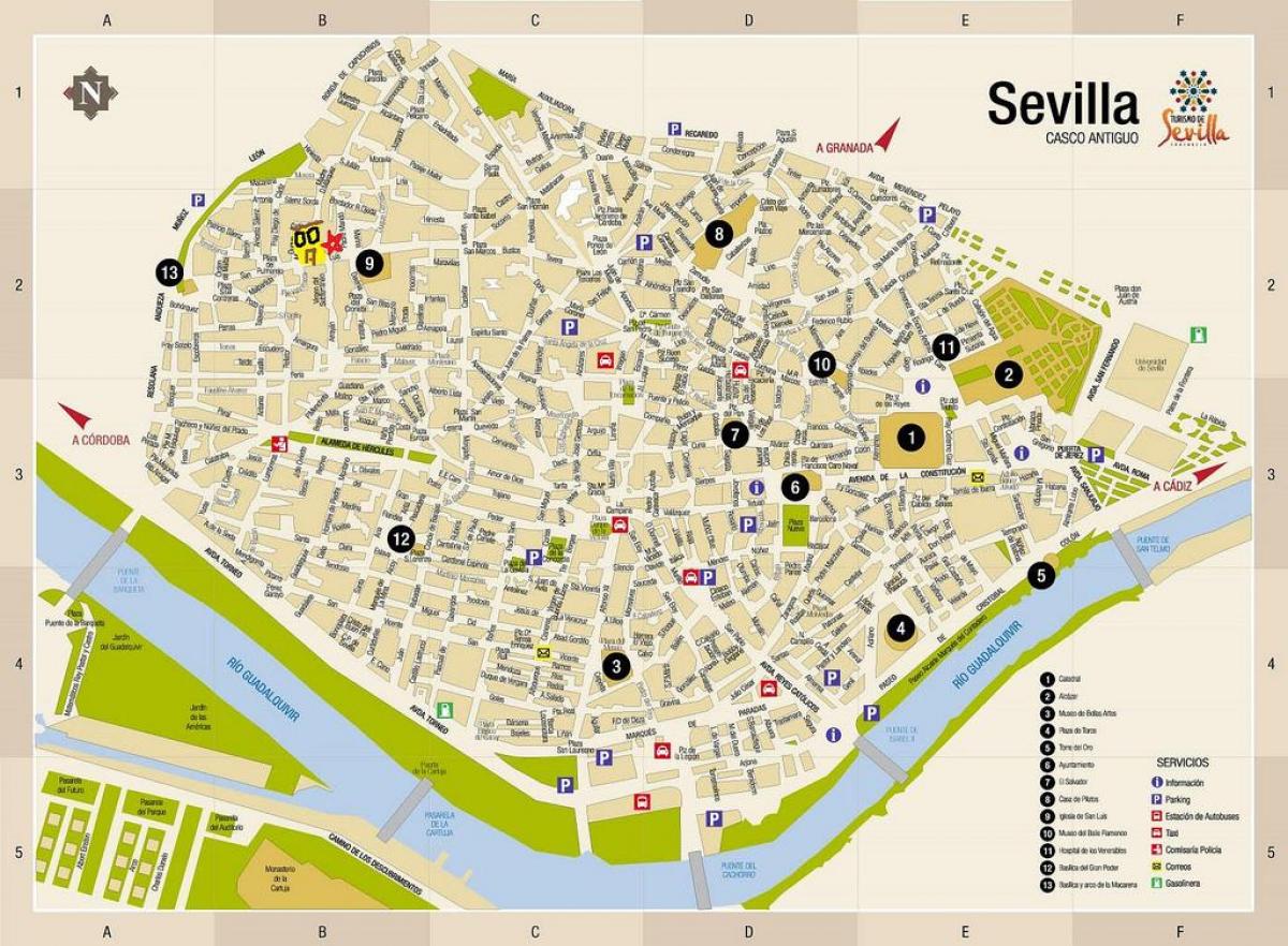 карта на Sevilla присутен