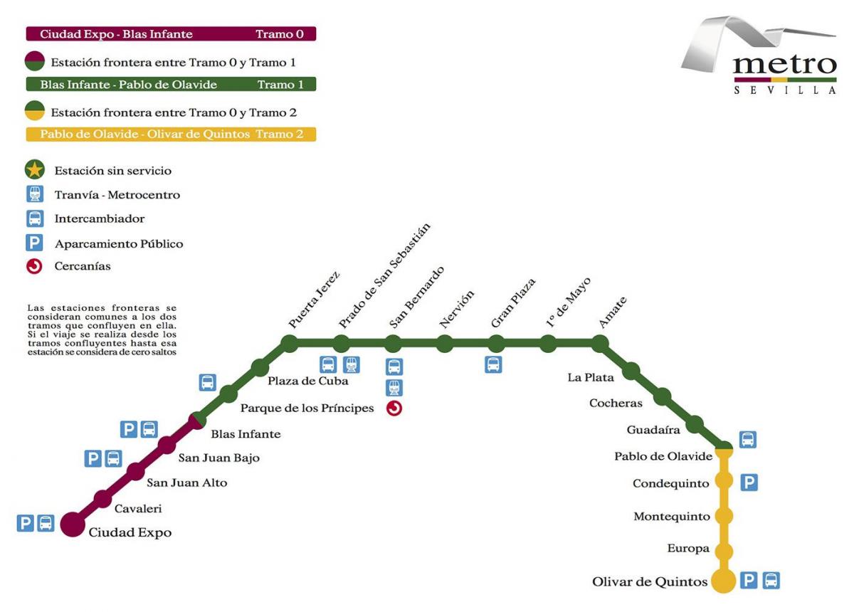 карта на Севиља метрото