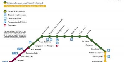 Карта на Севиља метрото