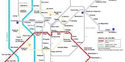 Карта на Севиља метро